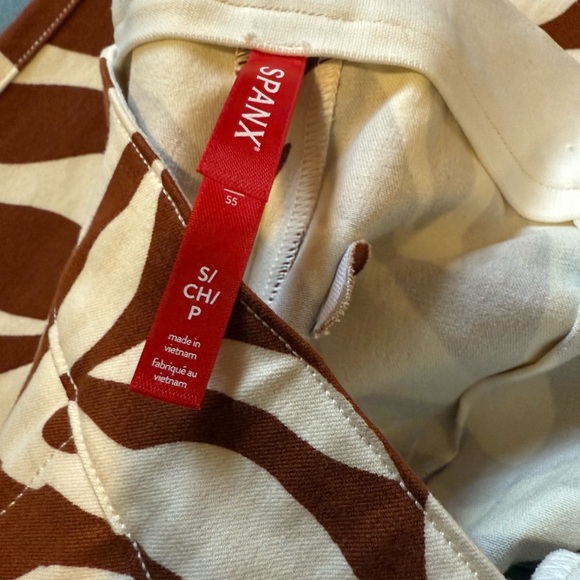 SPANX Zebra Print Pants in Brown and Cream - Picture 7 of 8